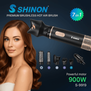 Πολυλειτουργική θερμαινόμενη βούρτσα μαλλιών 7 σε 1