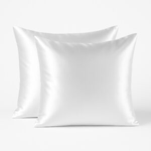 Λευκή σατέν μαξιλαροθήκη