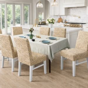 Κάλυμμα Καρέκλας Γεωμετρικό Σχέδιο σετ 6 Τεμάχια