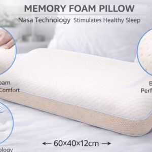 Memory Foam Μαξιλάρι 60×40×12 cm