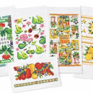 Σετ 6 Πετσέτες Κουζίνας με Σχέδια