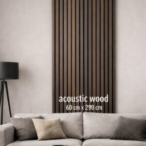 Ηχοαπορροφητικό Πάνελ Τοίχου Acoustic Wood 60×290 cm