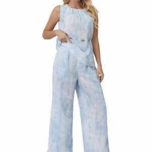 Γυναικείο Σετ Αμάνικη Μπλούζα & Παντελόνα