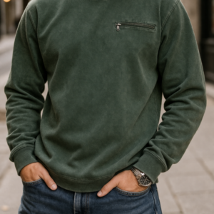 Μπλούζα Μακρυμάνικη με Τσεπάκι Φερμουάρ