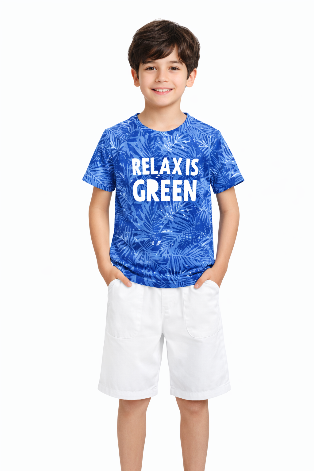 Παιδικό Σετ Μπλουζάκι & Σορτσάκι RELAX IS GREEN