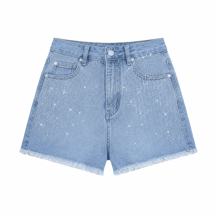 Jean Shorts με Strass Λεπτομέρειες - Image 3